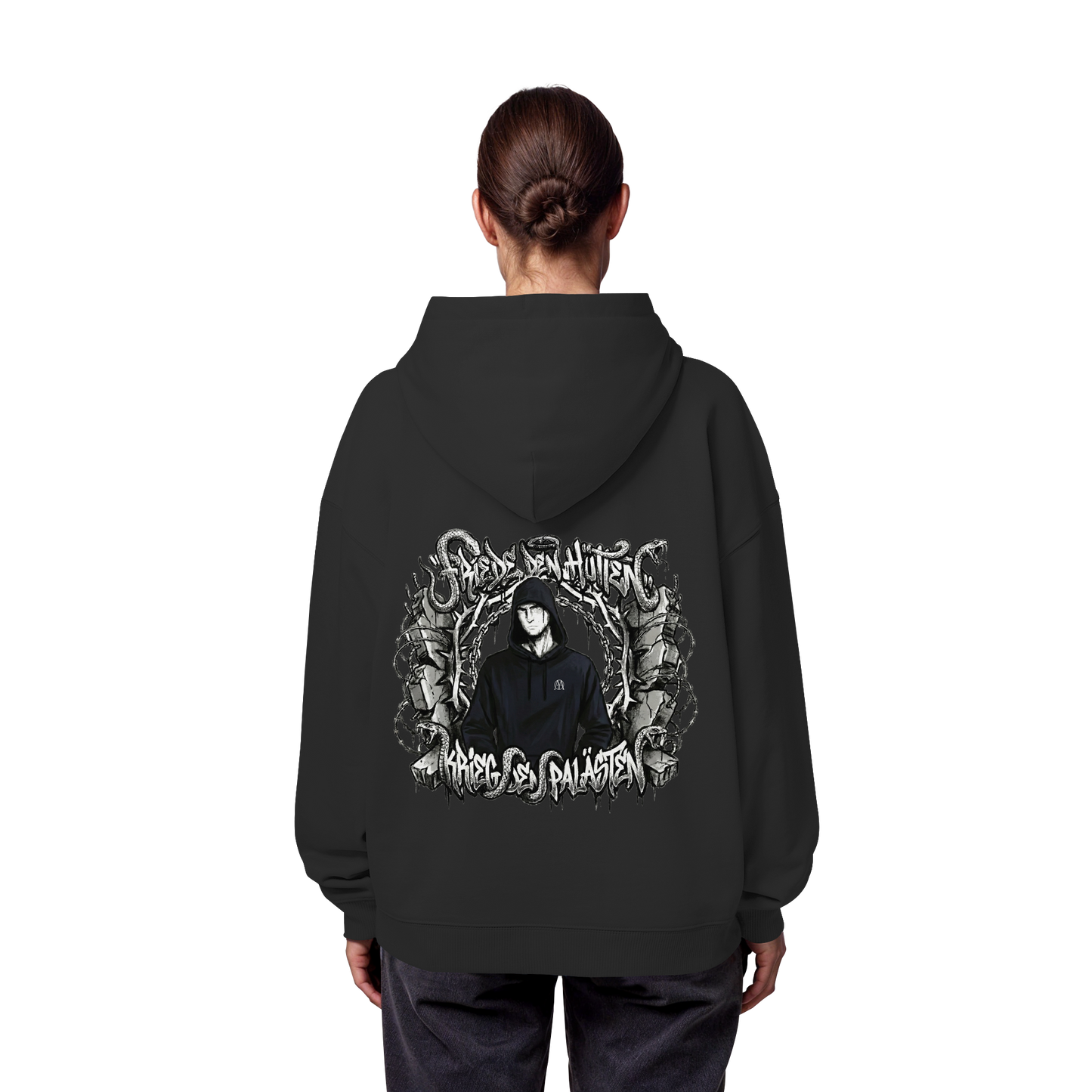 Friede den Hütten - Krieg den Palästen - Organic Oversize Hoodie