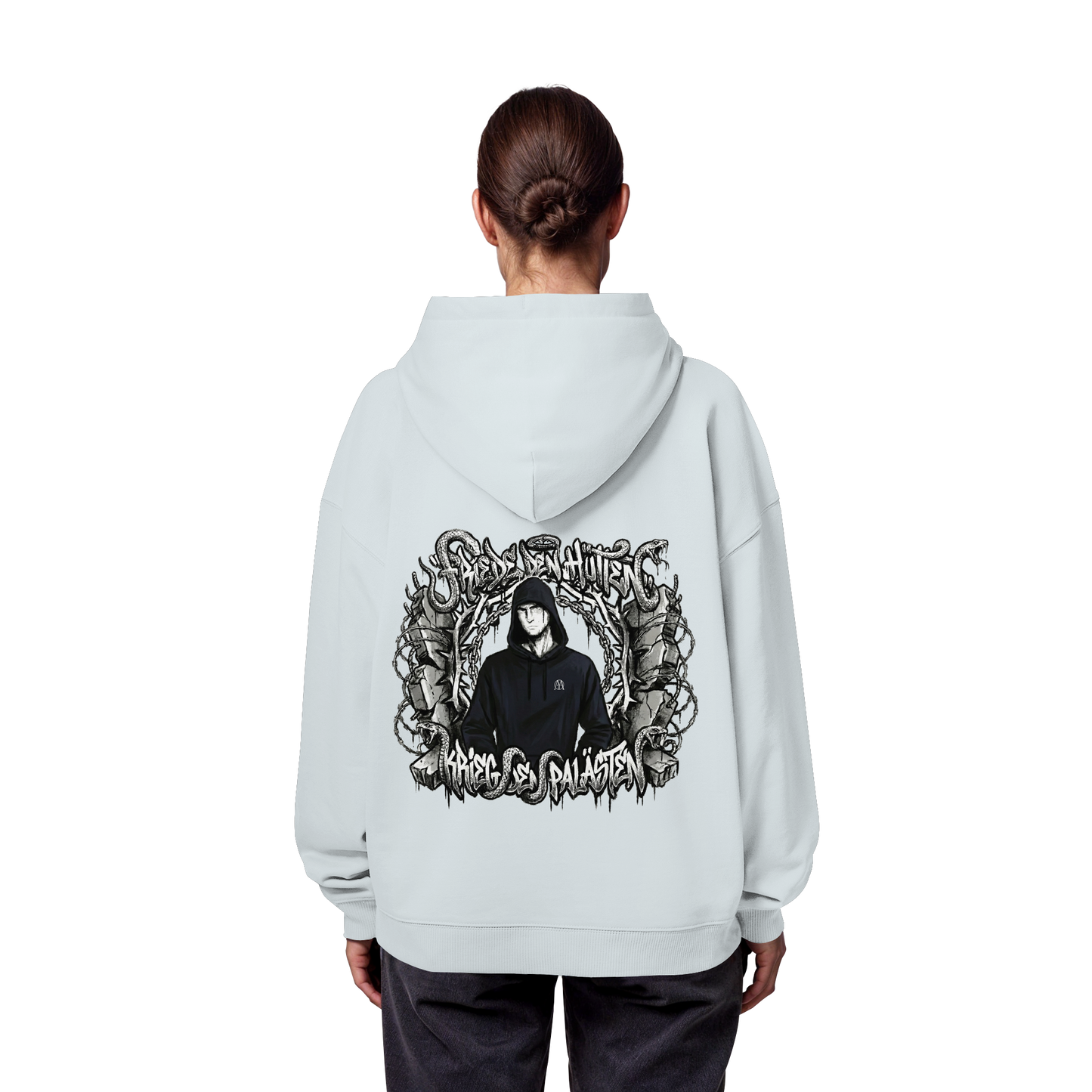 Friede den Hütten - Krieg den Palästen - Organic Oversize Hoodie