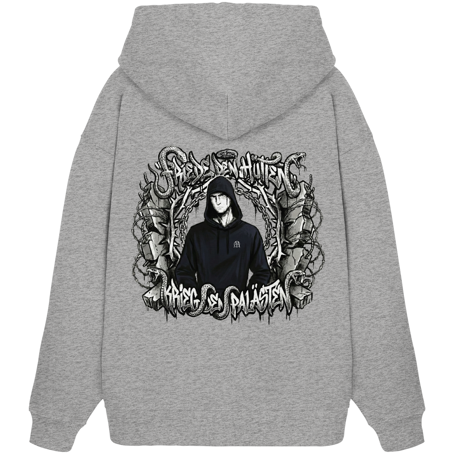 Friede den Hütten - Krieg den Palästen - Organic Oversize Hoodie