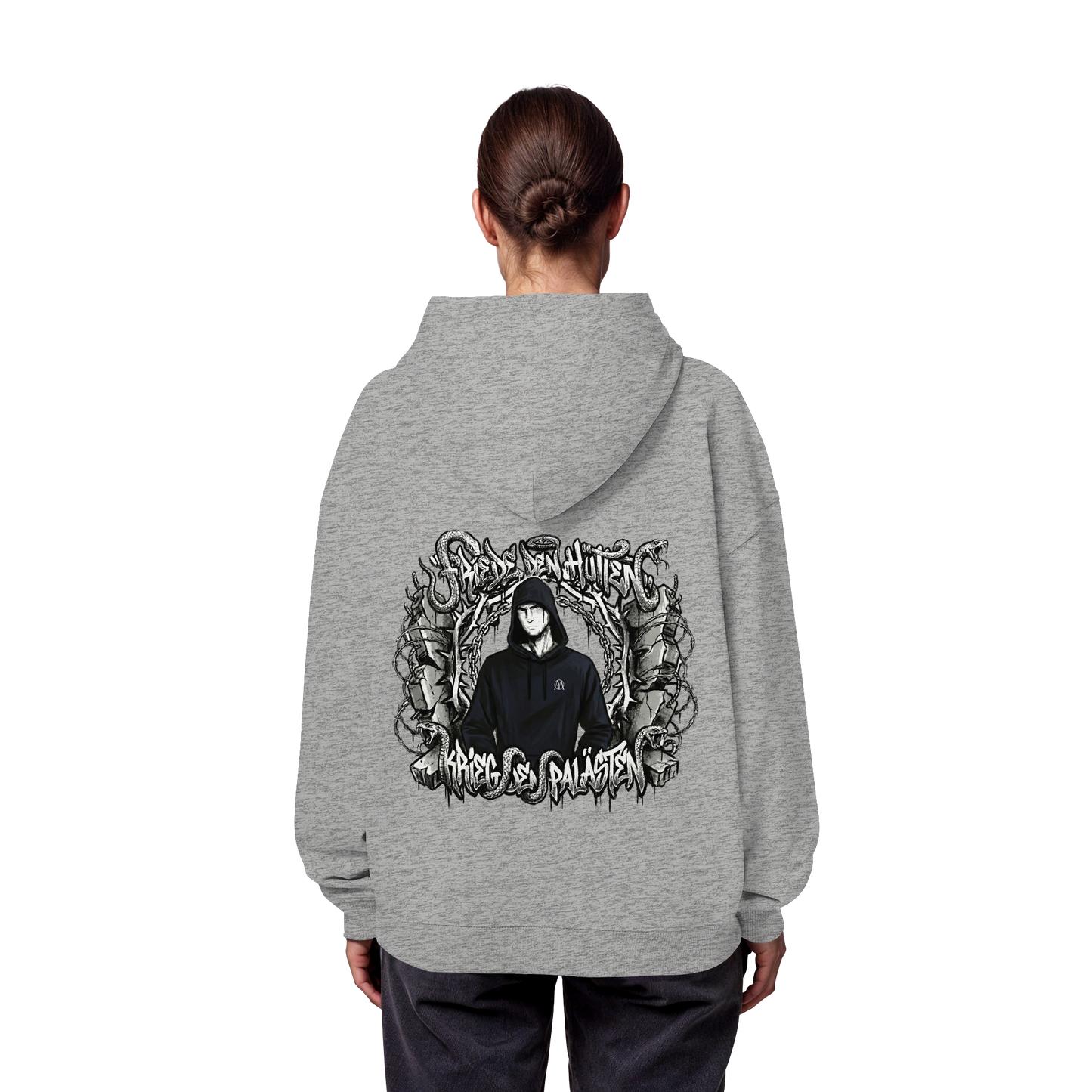 Friede den Hütten - Krieg den Palästen - Organic Oversize Hoodie