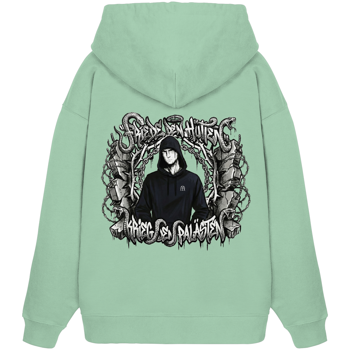 Friede den Hütten - Krieg den Palästen - Organic Oversize Hoodie