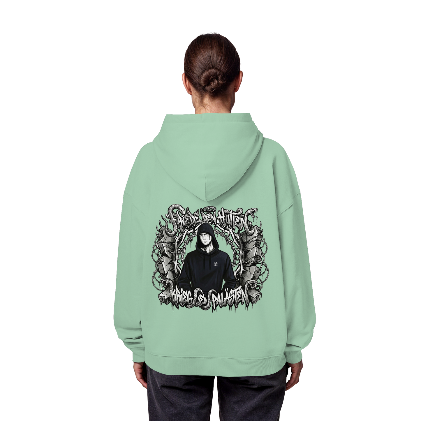 Friede den Hütten - Krieg den Palästen - Organic Oversize Hoodie