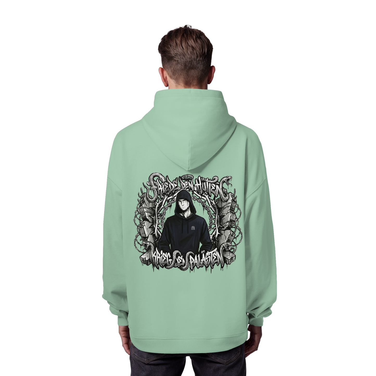 Friede den Hütten - Krieg den Palästen - Organic Oversize Hoodie