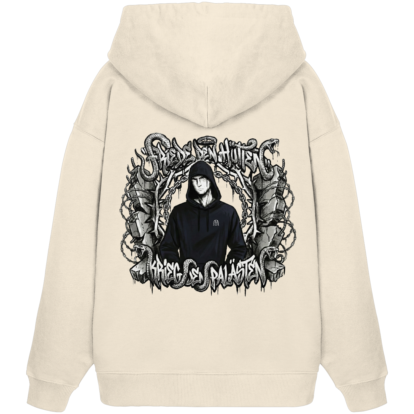 Friede den Hütten - Krieg den Palästen - Organic Oversize Hoodie