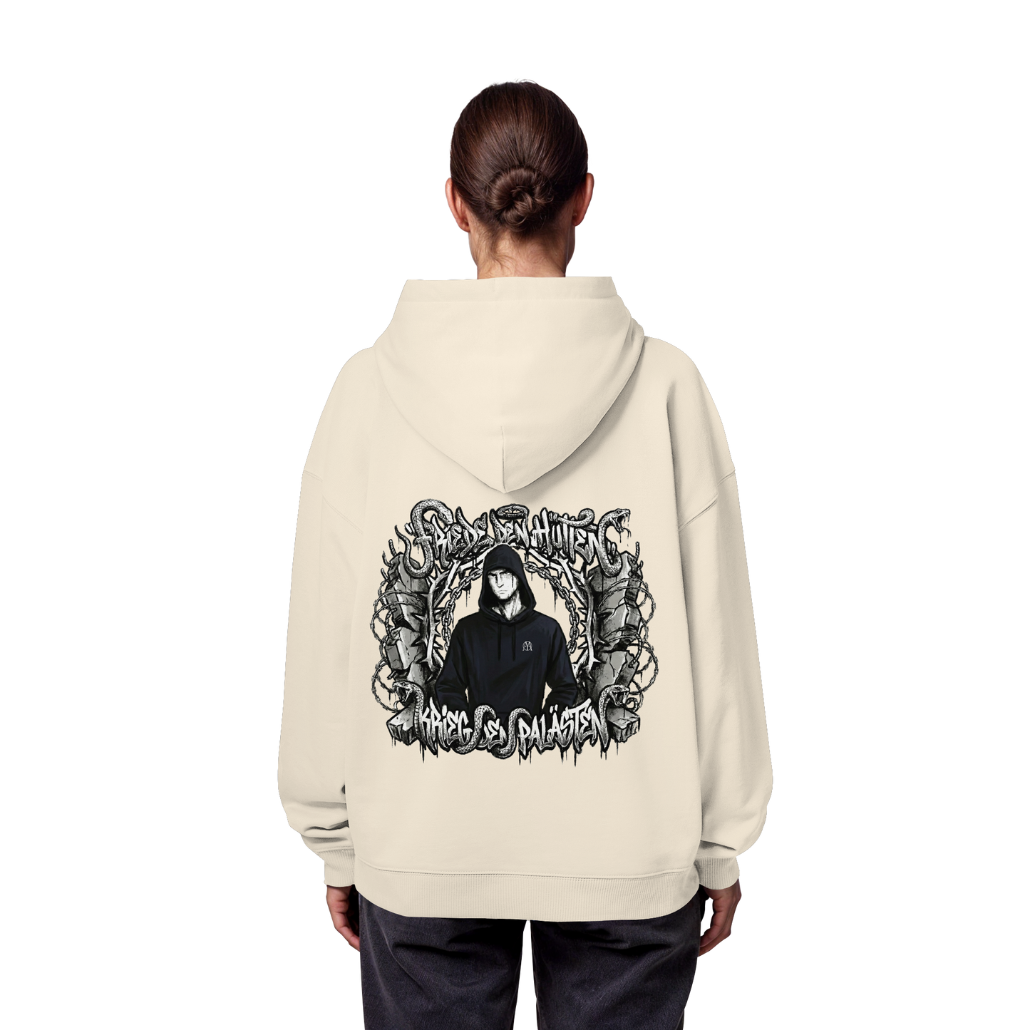 Friede den Hütten - Krieg den Palästen - Organic Oversize Hoodie